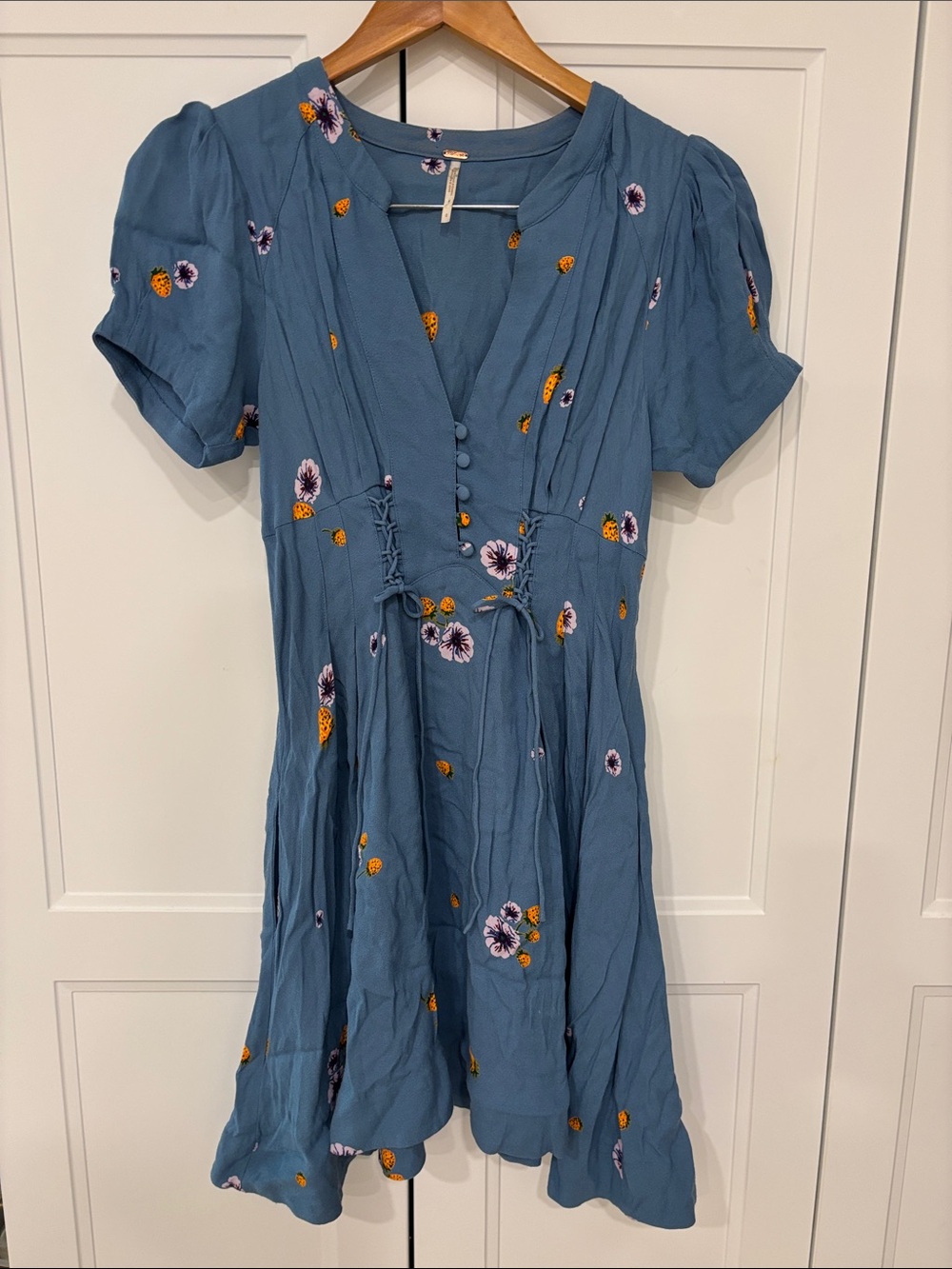 Free People Blue Floral Mini Dress